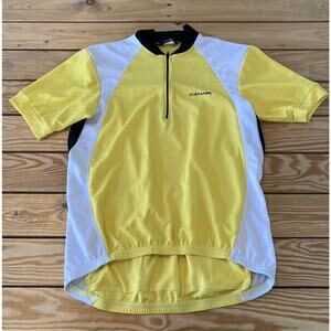 Canari 1/4 Zip Cycling Jersey Size Medium Men’s Yellow